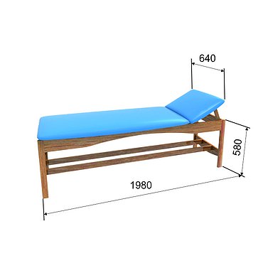 Медицинская кушетка-стол (2) на деревянном каркасе