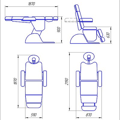 Кресло К-3 (1) Косметологическое (3 мотора)