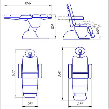 Кресло К-3 (2) Косметологическое (4 мотора)